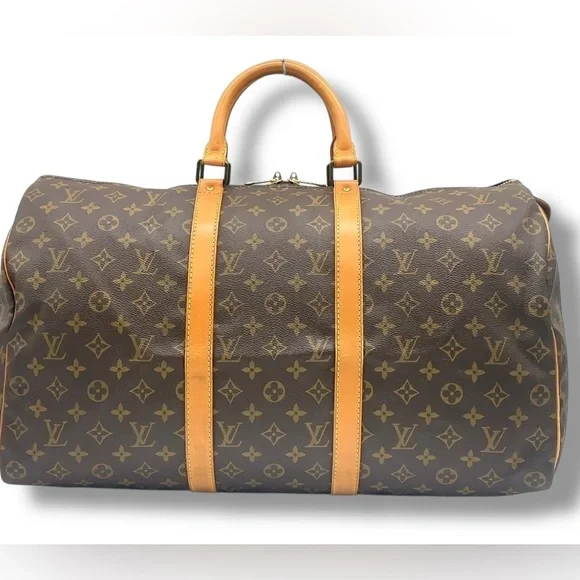 Vintage Louis Vuitton Keepall 50 Monogram Bag 1990 w/ Lock, Key, Tag & Dust Bag - Picture 2 of 16